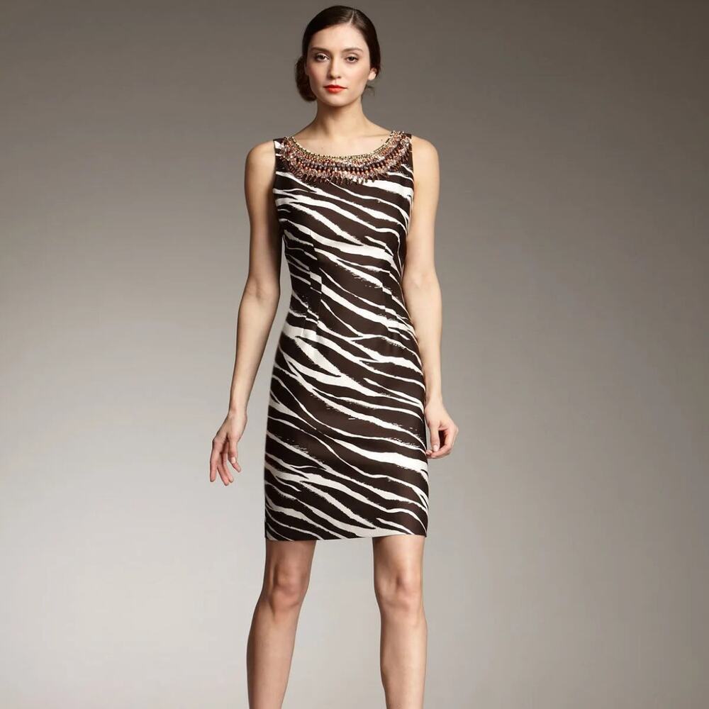 Kate Spade Joselle Zebra Stripe Embellished Dress 2